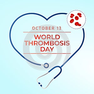 World Thrombosis Day vector design template good for celebration usage.
