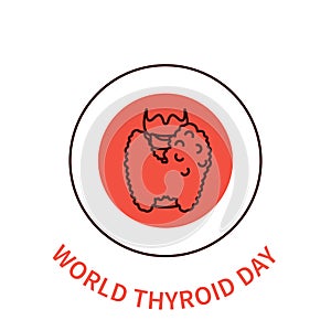 World thyroid day awareness poster of thyroid gland