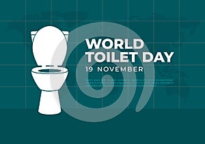 World toilet day background celebrated on november 19