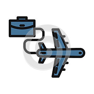 World tour, tour line isolated vector icon can be easily modified and edit