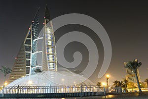World trade center - Bahrain - Night scene