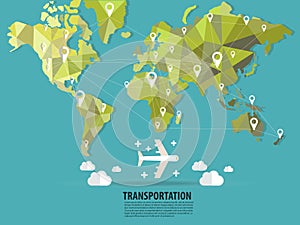 World transportation vector :flats