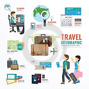 World Travel Business Template Design Infographic .