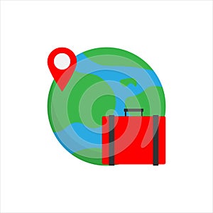 World Travel Icon Shape