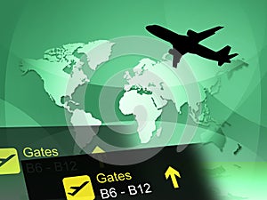 World Travel Indicates Journey Globalise And Flight