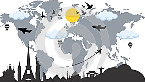 World travel poster design