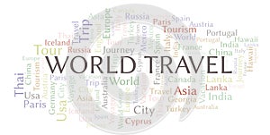 World Travel word cloud.