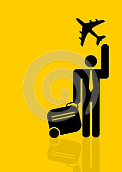 World travelling businessman photo