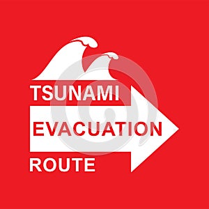 World Tsunami Awareness Day, 5 November. High tide waves conceptual illustration vector