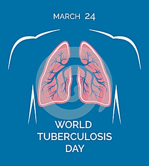 World tuberculosis day 24 march. Human lungs