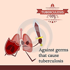 World tuberculosis day cartoon design illustration 06