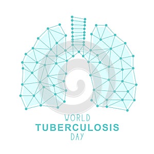 World Tuberculosis Day. Human lungs. Medical flat illustration. Health care. Lungs symbol. Breathing. Lunge exercise. Lung cancer
