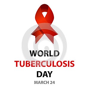 world tuberculosis day on white
