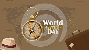 world turism day lettering animation