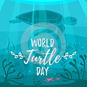 World turtle Day greeting card