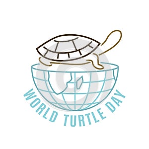 World turtle day in May. International event logo