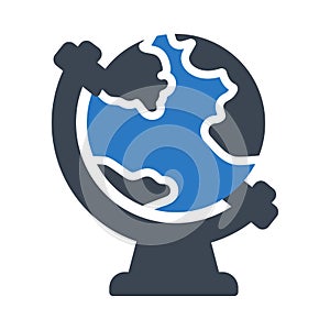World glyph colour vector icon