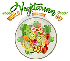 World Vegetarian Day logo with salad bowl