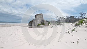 World War 2 beach fort ruins