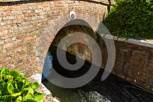 World War 2 Demolition Chambers under a bridge on the Bridgewater and Taunton Canal, zoomed in