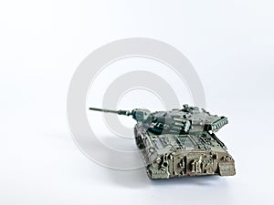 World war 2 tank model toy isolated on background