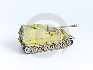 World war 2 tank model toy isolated on white