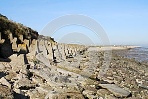 World War 2 Tanks Trap Invasion Defences Isle of Grain Rochester Kent England UK