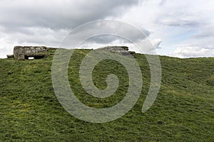 World War I bunkers near Diksmuide, Flanders, Belgium.