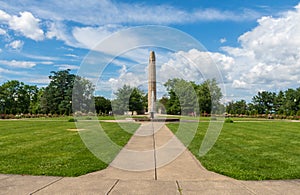 World War I memorial  in the rose garden in Walnut Hill Park in New Britain, Connecticut