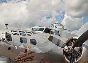World War II B17 Bomber's Propellers and Guns
