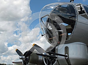 World War II B17 Bomber's Propellers and Guns