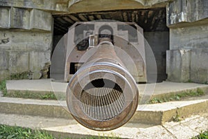 World War II German artillery battery in Longues-sur-Mer