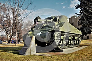 World War II tank at Emmett, Idaho