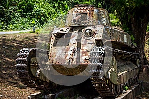 A World War II Tank in Papua New Guinea
