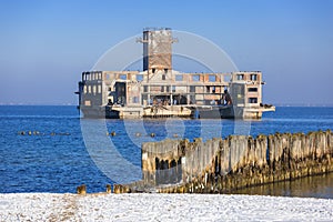 World war II torpedo platform at Baltic Sea