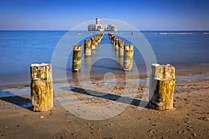 World war II torpedo platform at Baltic Sea