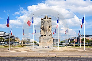World war memorial in Le Havre, France