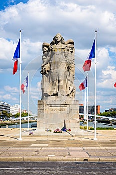 World war memorial in Le Havre, France