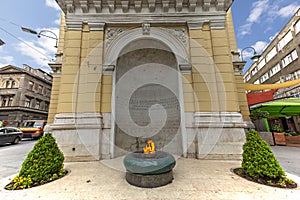 World War 2 memorial in Sarajevo, Bosnia and Herzegovina