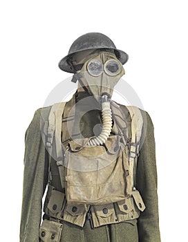 World War One soldier uniform isolated.