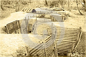 World war one trench belgium flanders.