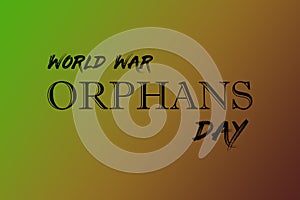 World war orphans day with gradients background for world day of war orphans