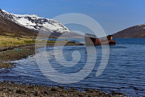 World War 2 shipwreck in Iceland