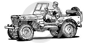 World war two army jeep.