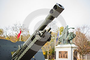 World War Two Tank Side Turret Gun Closeup