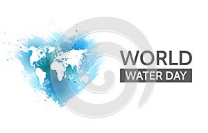 World Water Day banner. Save the water - ecology concept background. Vector illustration