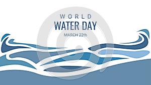 world water day banner template flat design