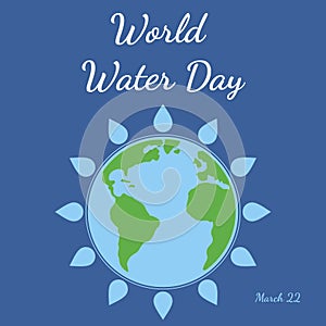 World water day concept with globe