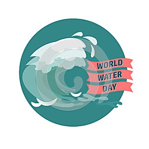 World Water day concept. Vector illustration.