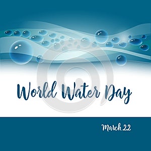 World Water day concept.Vector illustration.